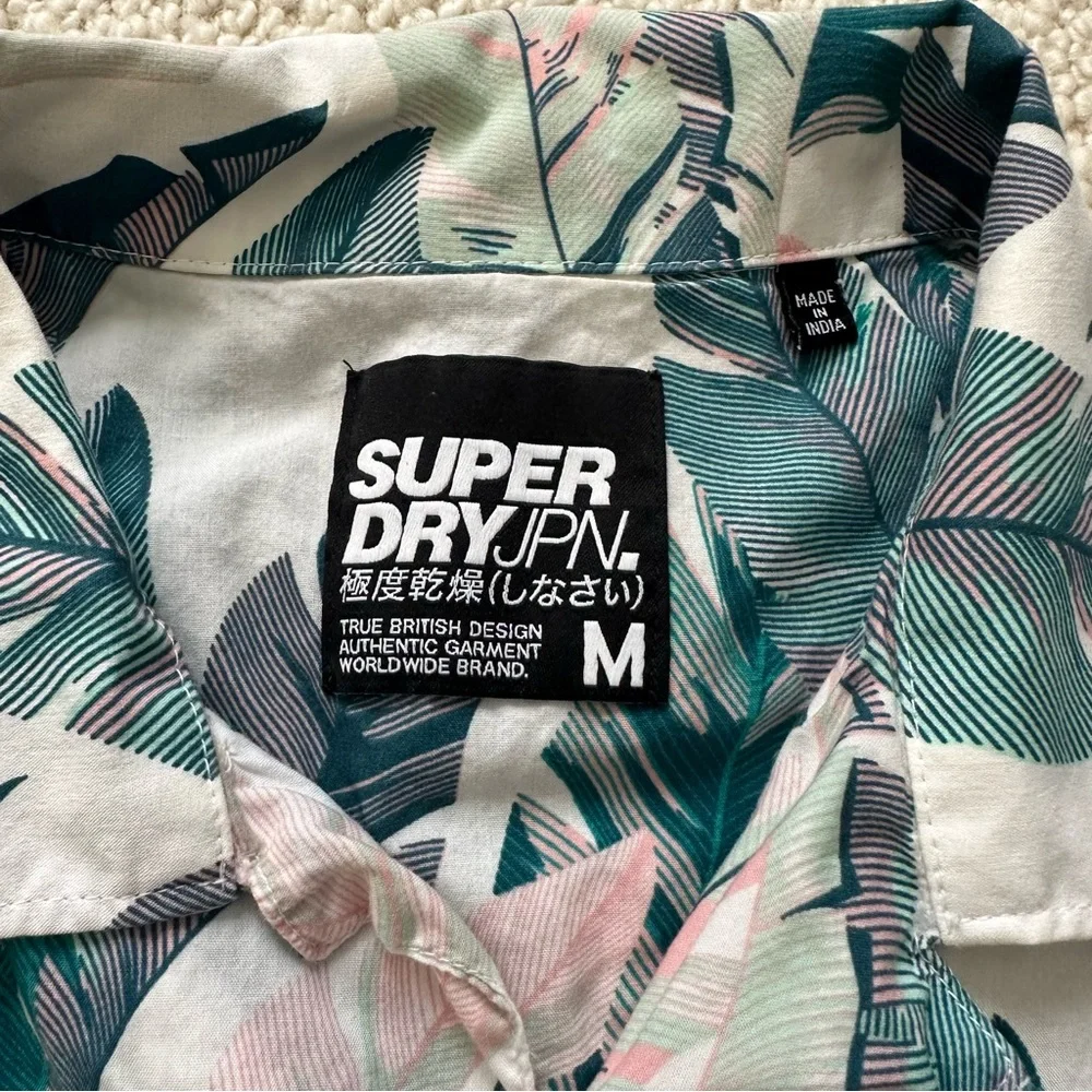Superdry palm leaves button down shirt